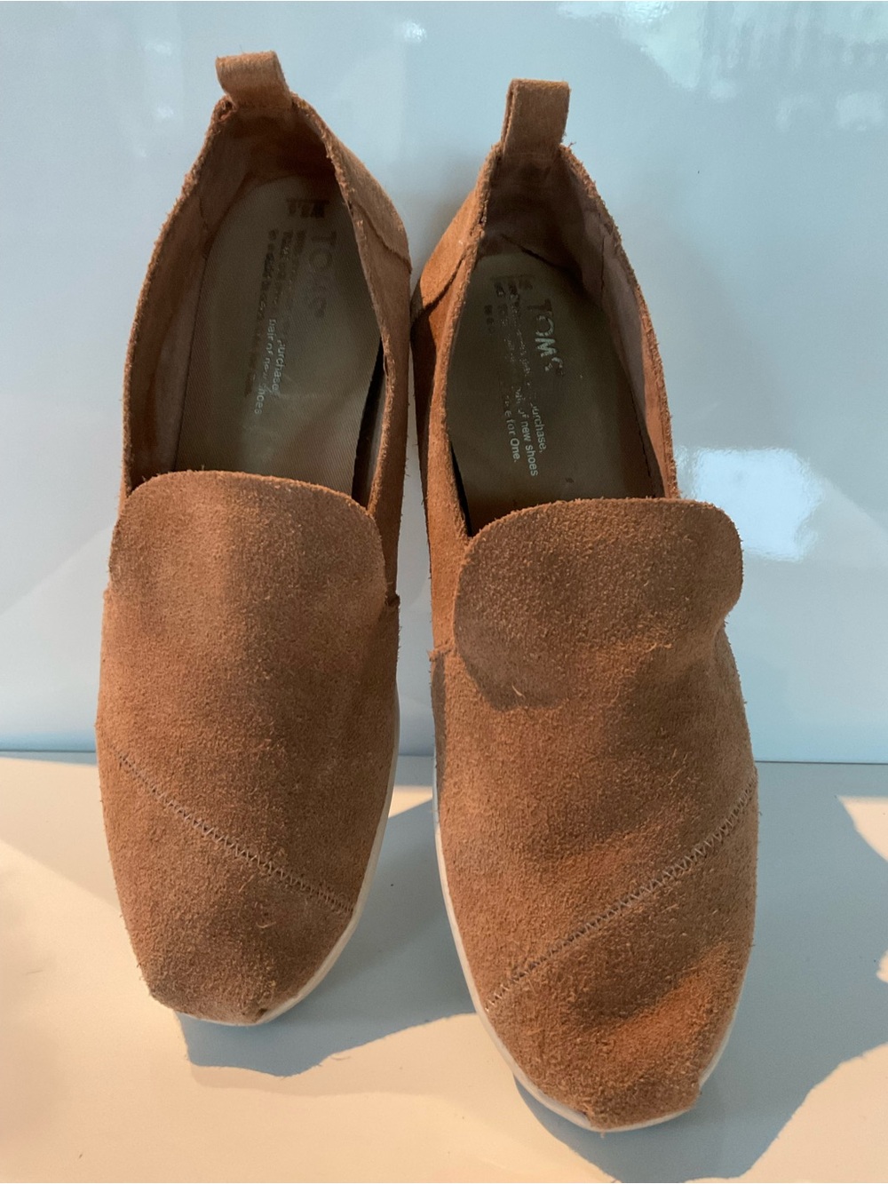 Toms Women’s Suede Slip-On Mules in Chestnut Brown